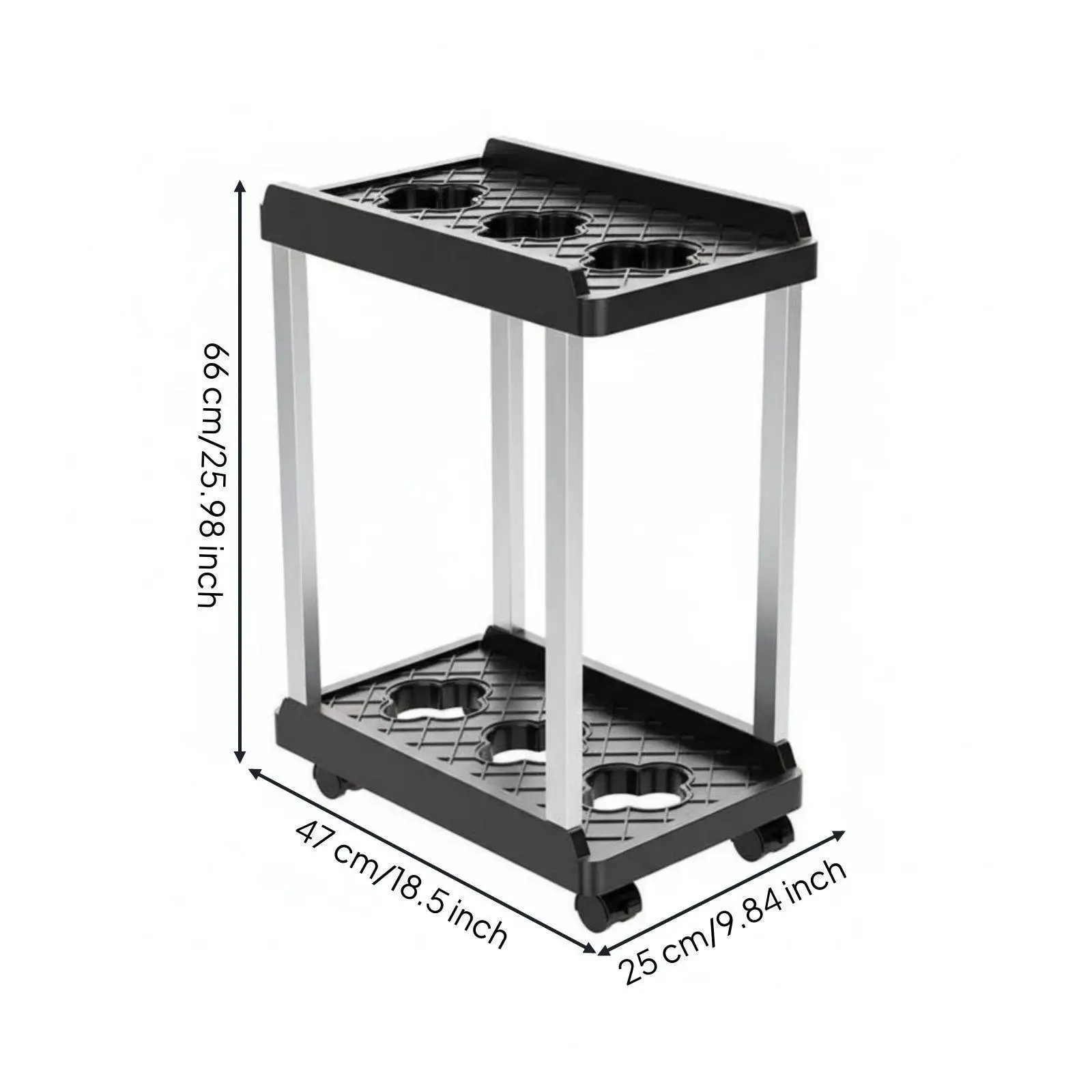 Mobile Computer Unit Stand Locking Wheels Central Processing Unit Holder Space