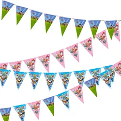 PAW Patrol Happy Birthday Banner Patrol Dog Pennant tirando Hanging Party Garland Flag Party Decor Kids Favor forniture per feste fai da te