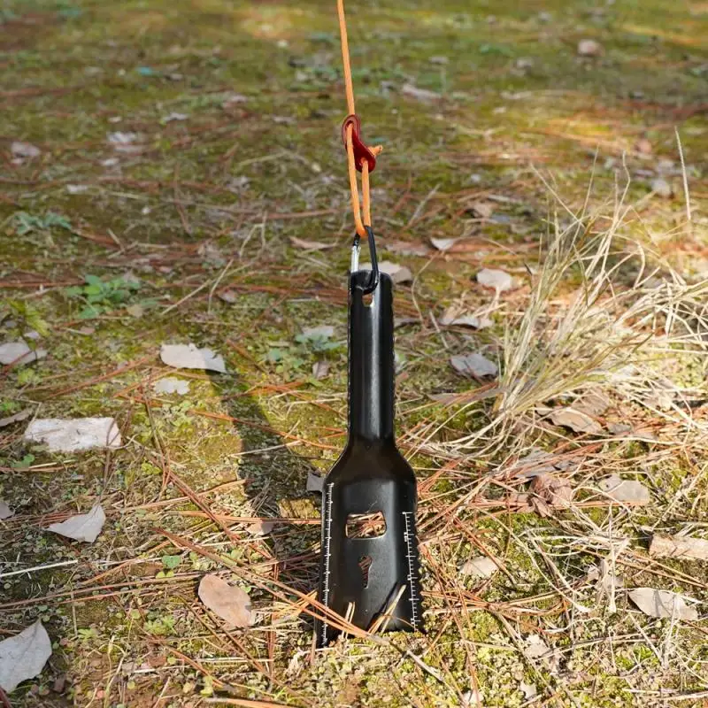 1Pc Outdoor Camping Multi Functional Lightweight Small Shovel Bivouac Contingency Aluminum Alloy Tool Shovel Bottle Opener