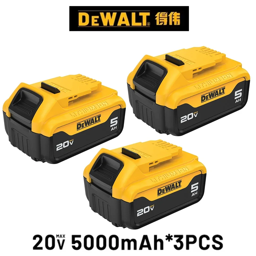 

DEWALT 18V 20V 5.0Ah Lithium Ion Battery Replacement DeWalt DCB184 DCB181 DCB182 DCB200 20V Battery Charger Fast Charging