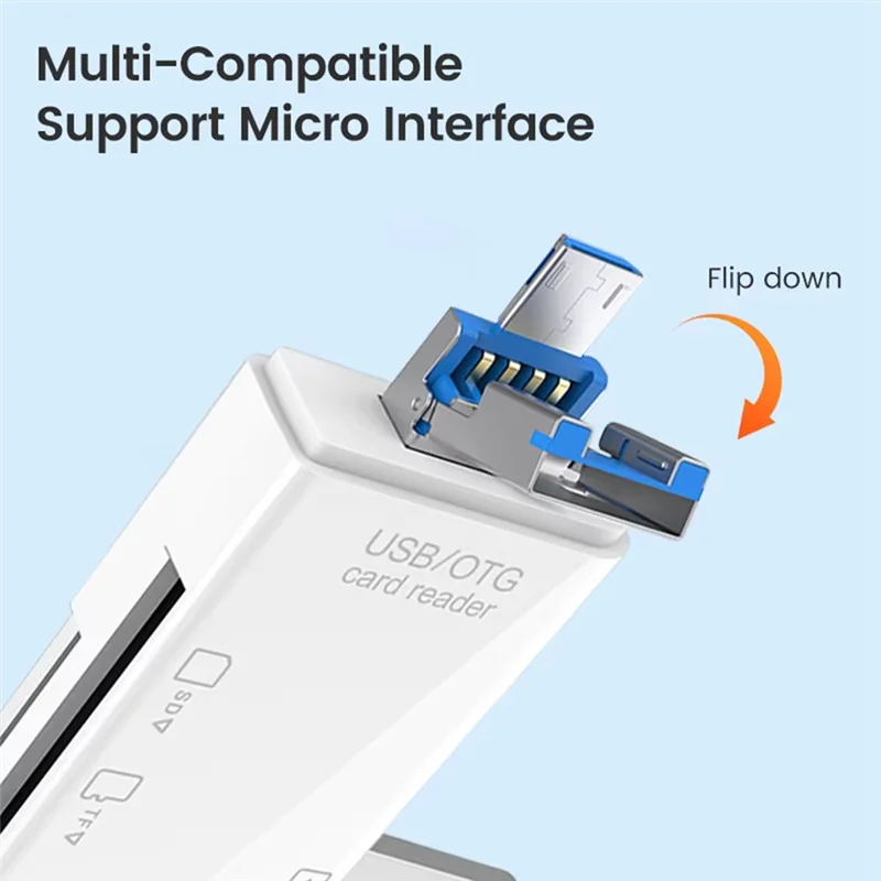 A14M OTG SD TF Type C Micro SDカードリーダー Type C - USB OTGアダプター 6 in 1 USB 2.0 TFカード USBフラッシュドライブ カードリーダー
