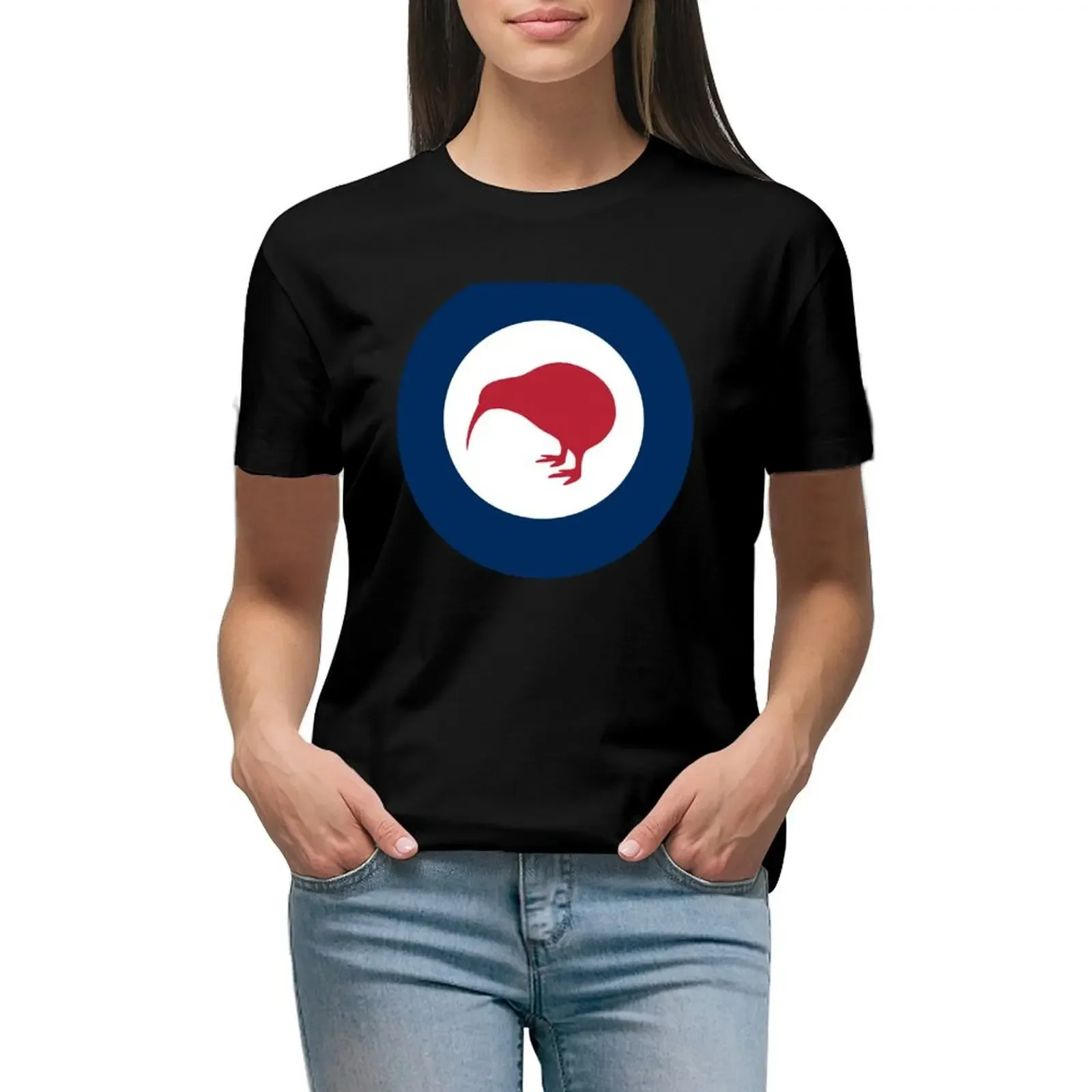 

RNZAF ROYAL NEW ZEALAND AIR FORCE ROUNDEL RONDEL KIWI T-Shirt quick drying sublime anime plain t shirts for Women