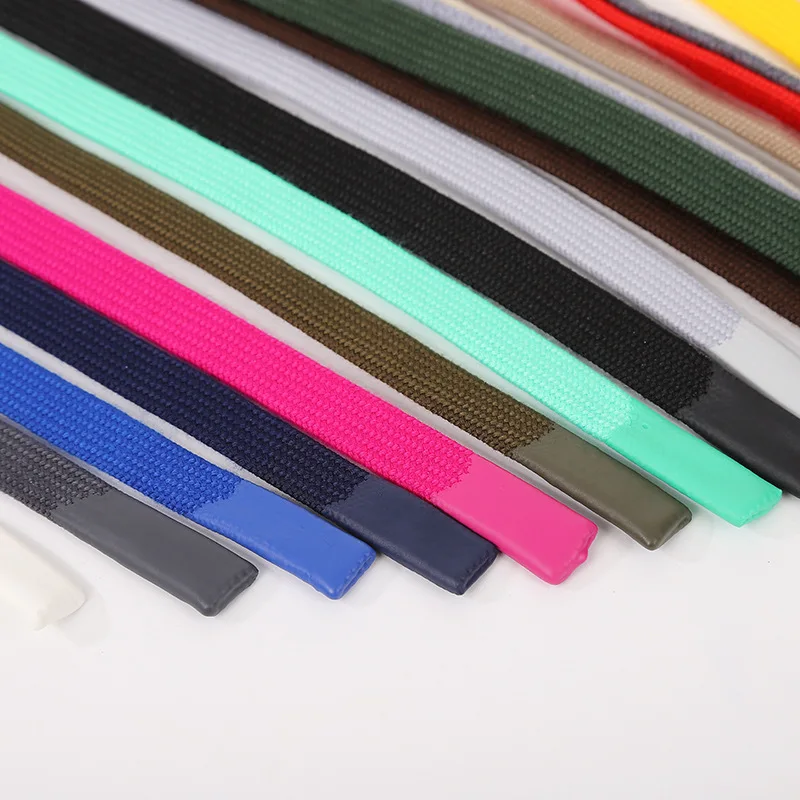 Sports Pants Waist Rope Colorful Drip Glue Head Sweatshirt Hat Rope 1.2cm X 140cm Hollow Flat Rope Clothing Accessories