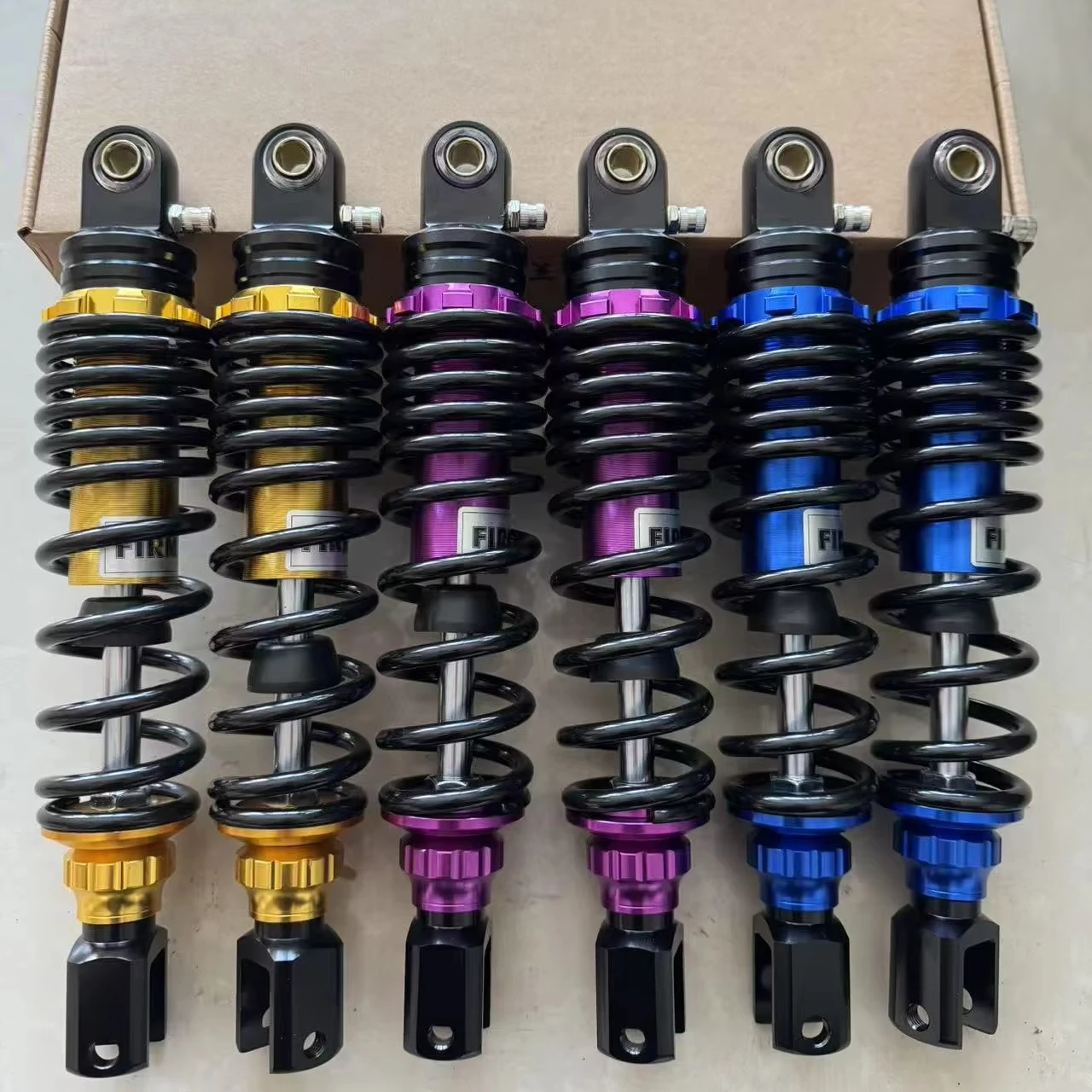 

Colorful 290MM Adjustable Rear Shock Absorber for Gy6 200cc Motorcycle Accessories