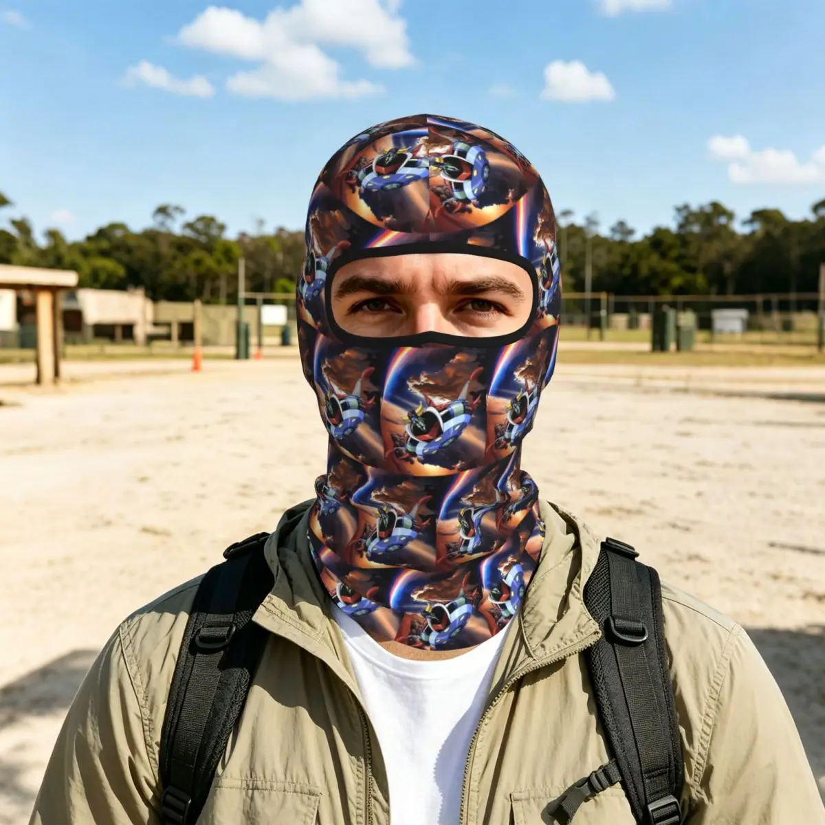 Goldrake Goldorak Anime Mazinger Z UFO Robot Grendizer Thin Balaclava Full Face Mask Sun Protection Neck Gaiter For Motorcycle