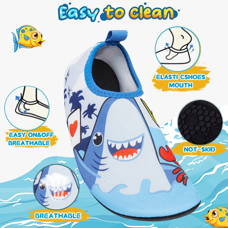 Children Outdoor Water Shoes Barefoot Quick-Dry Aqua Yoga Socks Boys Girls Animal Soft Diving Wading Shoes Beach Swimming Shoes