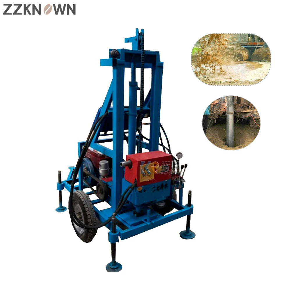 Small Water Well Drilling Machine Borehole Rig Well Drilling Machine  Machine Core Mine Rock Water Well 22 Horsepower