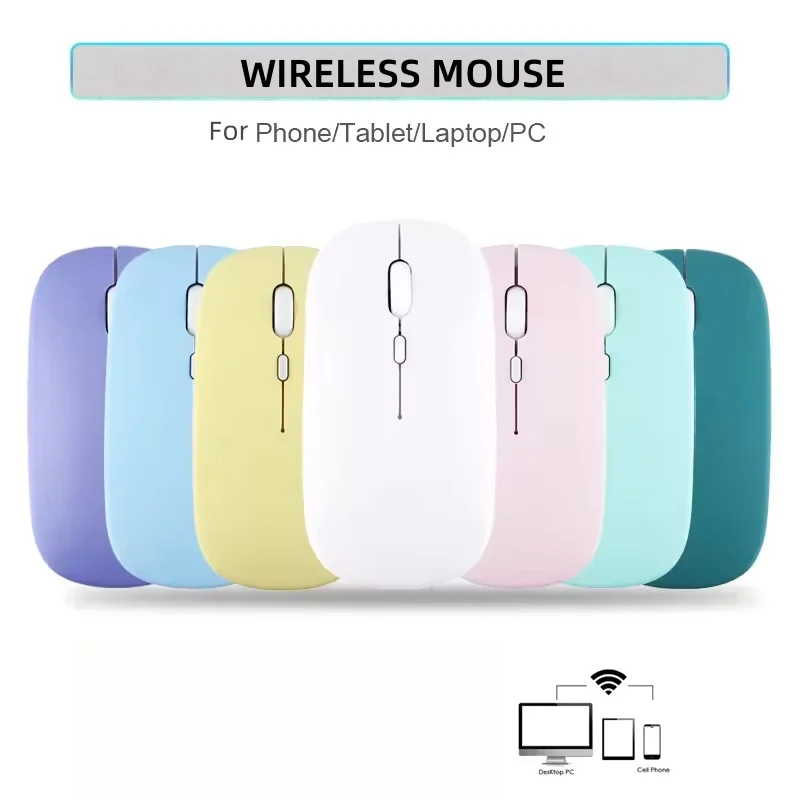 Rato sem fio bluetooth-compatível portátil silencioso ergonômico ratos para ipad computador portátil tablet telefone escritório gaming mouse