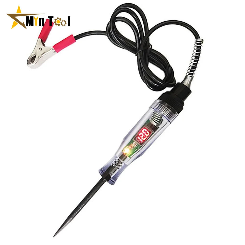 Auto 6-24 V DC Car Truck Voltage Circuit Tester Car Test Long Probe Pen Light Bulb Automobile Car Test Polarity Pen Tools