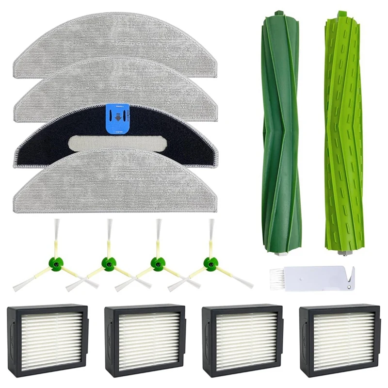 Kit de remplacement en plastique pour Irobot Roomba ChlorI5, I5 +, J5, J5 +, brosse latérale principale, filtre Hepa, vadrouille, pièces de rechange de gril