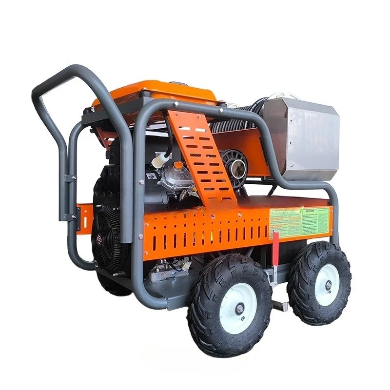 New 37HP Engine Remote Control 170bar 70LPM Pump High Pressure Water Pipe Cleaner Sewer Drain Cleaner Unblocking