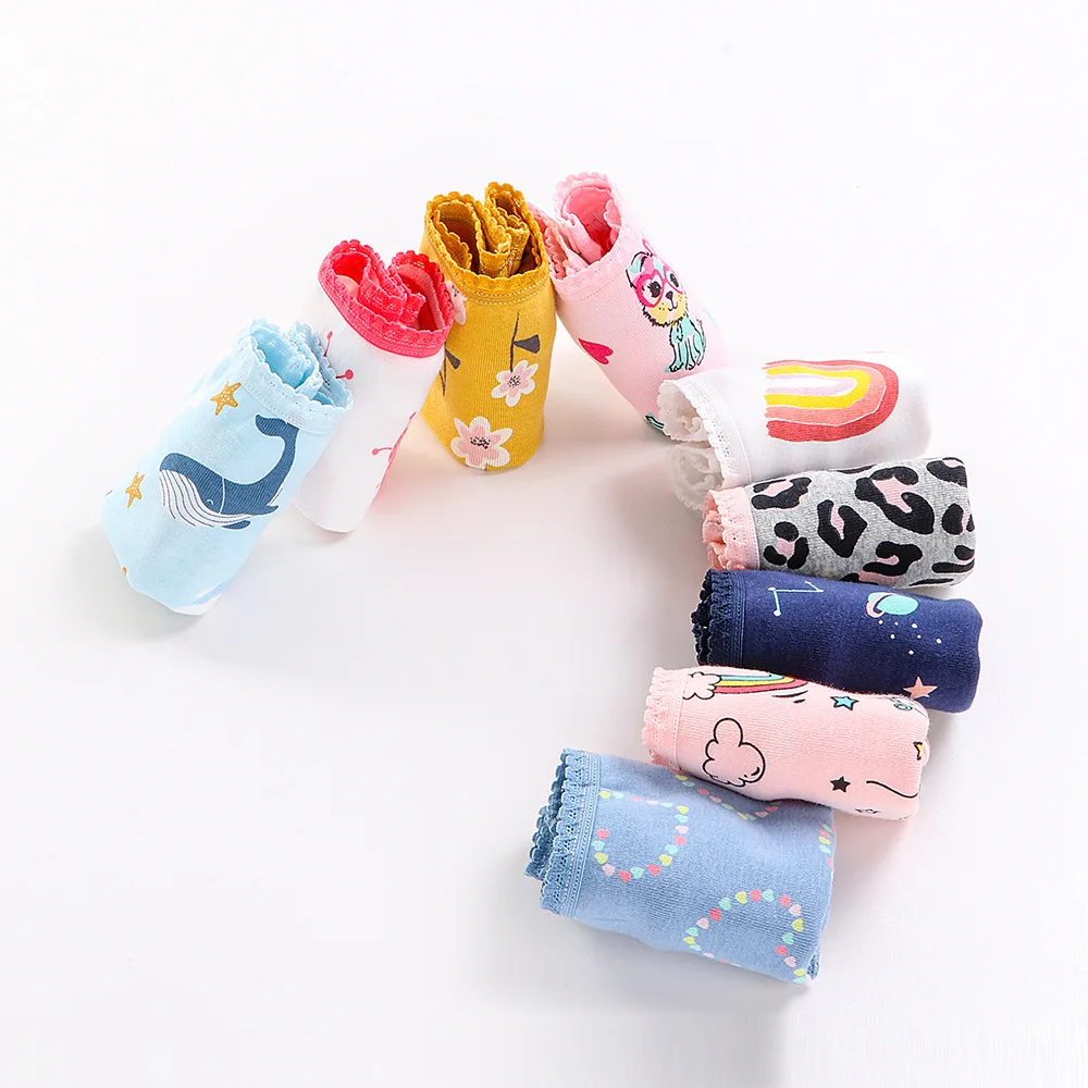 3pcs/pack Cute Girls Panties Little Girls Cartoon Briefs Kids Panty for Girls Children Underwear Kids Accessories