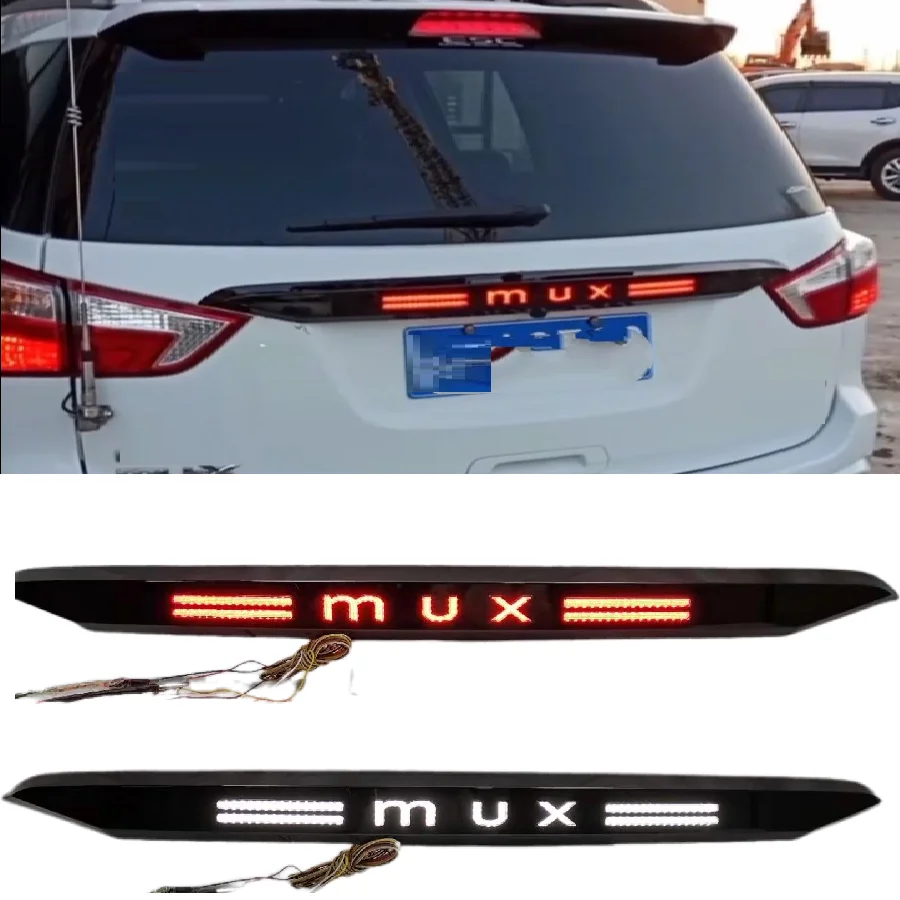 

Auto Accessories For Isuzu Mux Rear Trims Plate Cover With Led Brake Lights Lisence Plate Cover Mux Accessories 2016-2021 car