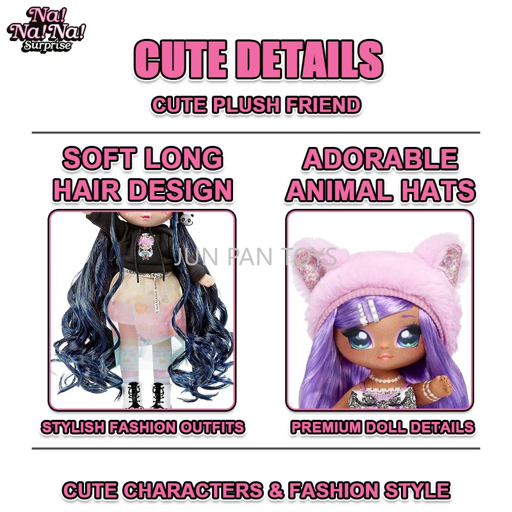 Nanana❤︎ Original Nanana Family Surprise Fashion Doll Set Purple Cat Panda