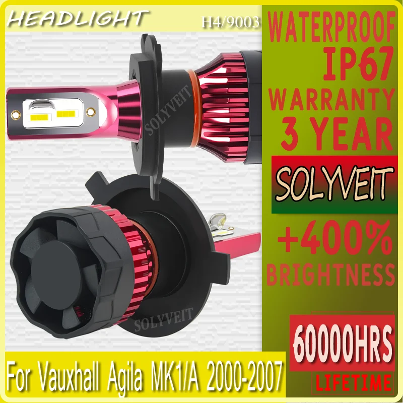 

Waterproof IP67 Instant On Power Saving Durable LED HEADLIGHT For Vauxhall Agila MK1/A 2000 2001 2002 2003 2004 2005 2006 2007