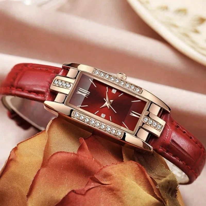 Kegllect-女性のための小さな正方形の時計、レトロファッションウォッチ