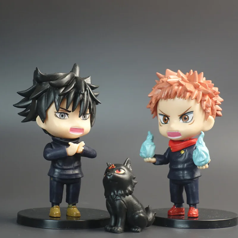 6PCS/SET Jujutsu Kaisen Anime Figures Itadori Yuji Satoru Gojo Standing Posture Action Figure Doll Model Kids Toys Birthday Gift