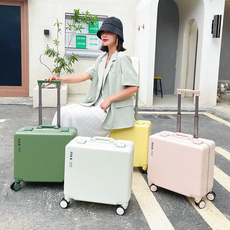 Valise de Loisirs Haut de Gamme, Petit Bagage, Cadre en Aluminium, Chariot, Boîte d'Embarquement Pratique et Belle, Nouvelle Collection