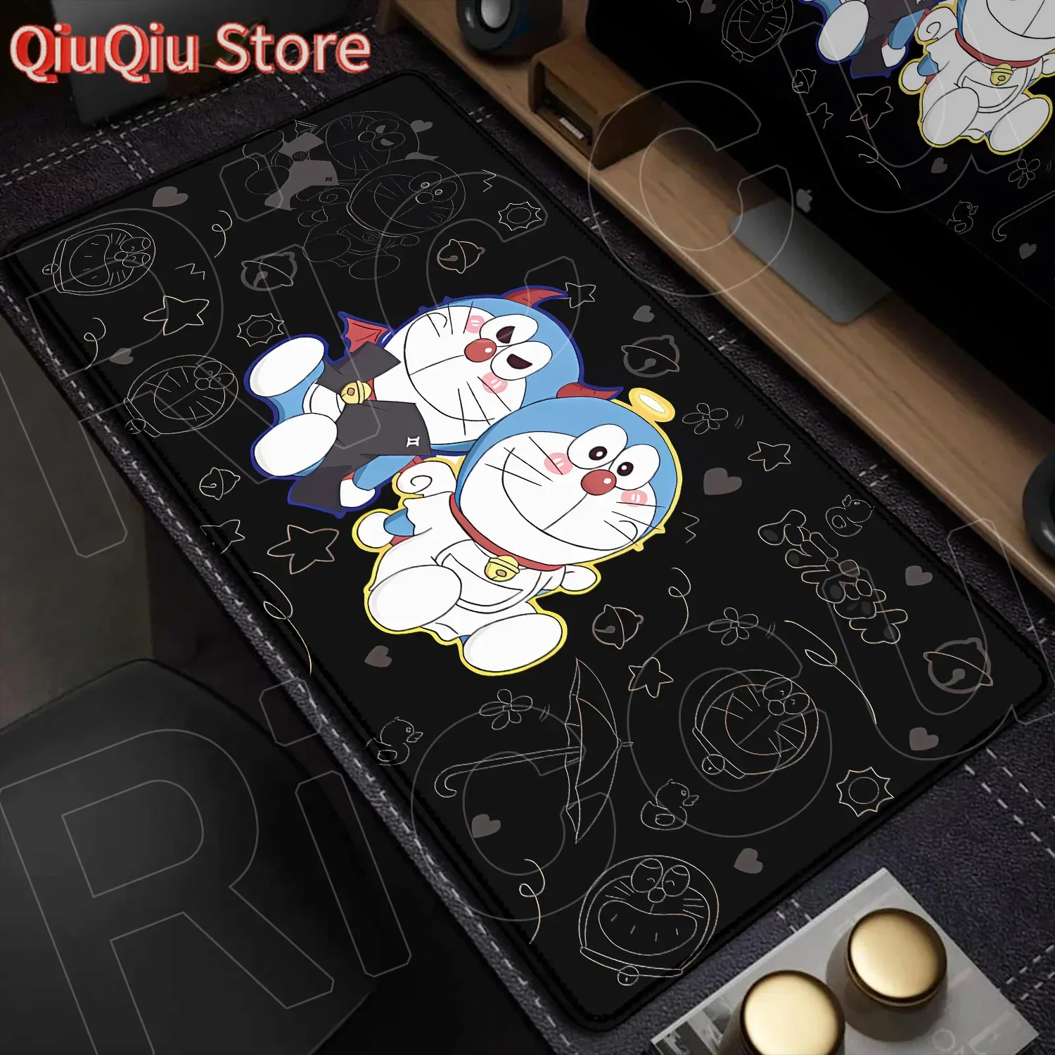 

XXL HD Printing Cute Cartoon D-doraemon Mousepad 90x40cm Computer Gamer Rubber Non-slip Base Keyboard Deskmat Office Accessories