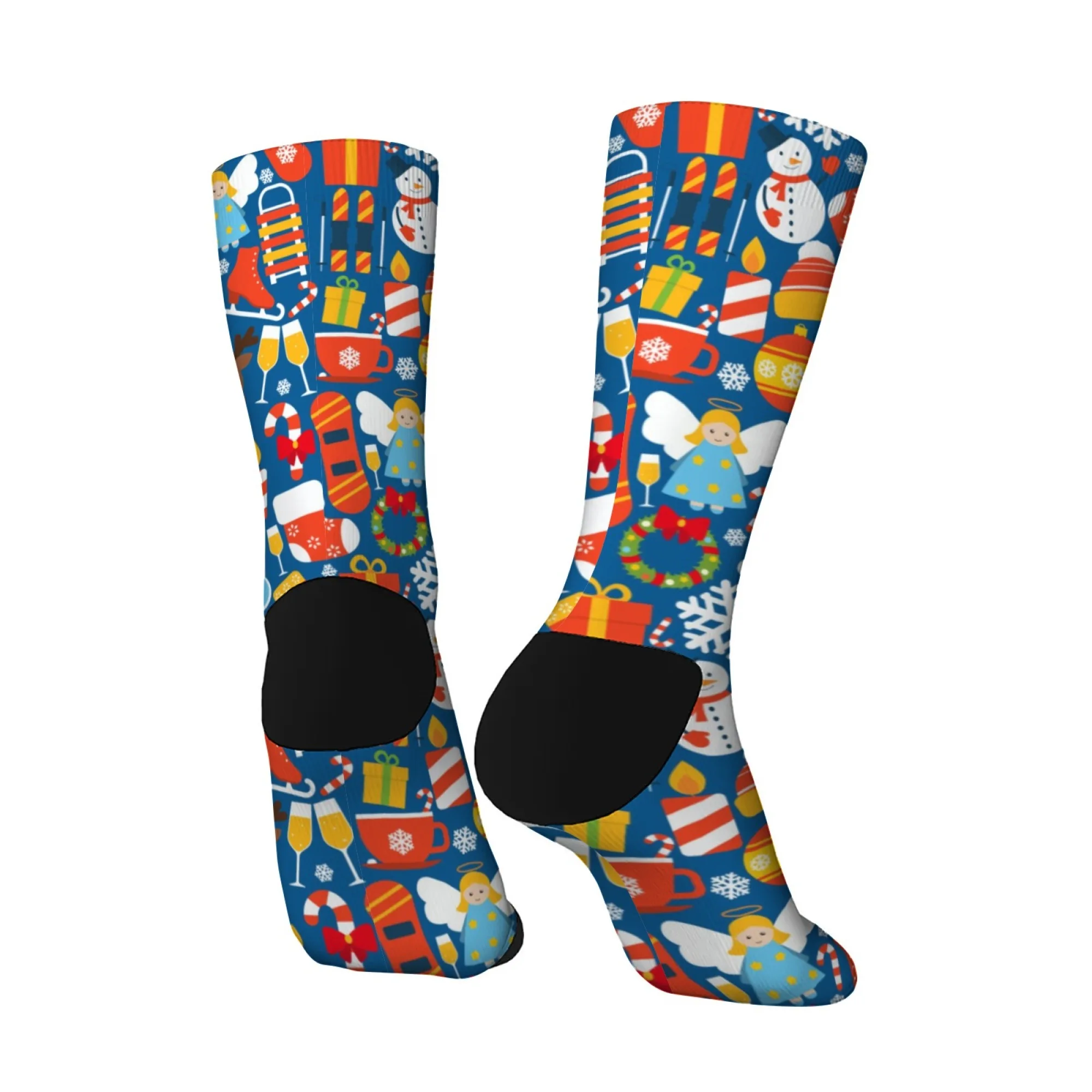 Christmas cartoon socks Harajuku style casual fashion men's socks novelty funny happy socks comfortable warm cute women's socks