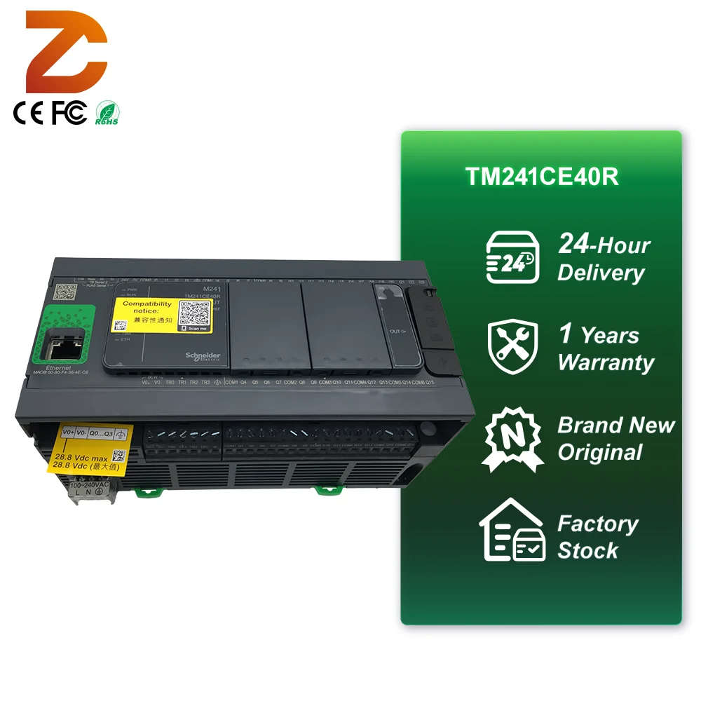 Brand New Original Modicon M241 PLC Compact Programmable Logic Controller TM241CE40R for Automation Control System