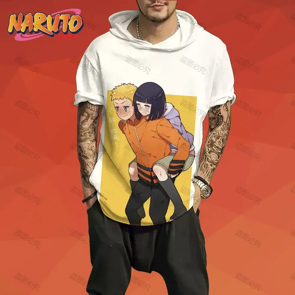 Hooded Shirt Naruto Hip Hop Men Y2k T-shirt Oversized Men's T-shirts High Quality Clothing Ninja 3XL Trend Essentials Trend 2022