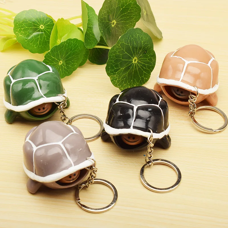 Cartoon Turtle Stress Relief Key Chain Fidget Toy Funny Stress Ball Squeeze Toys for Kids And Adults ADHD Relief Gift