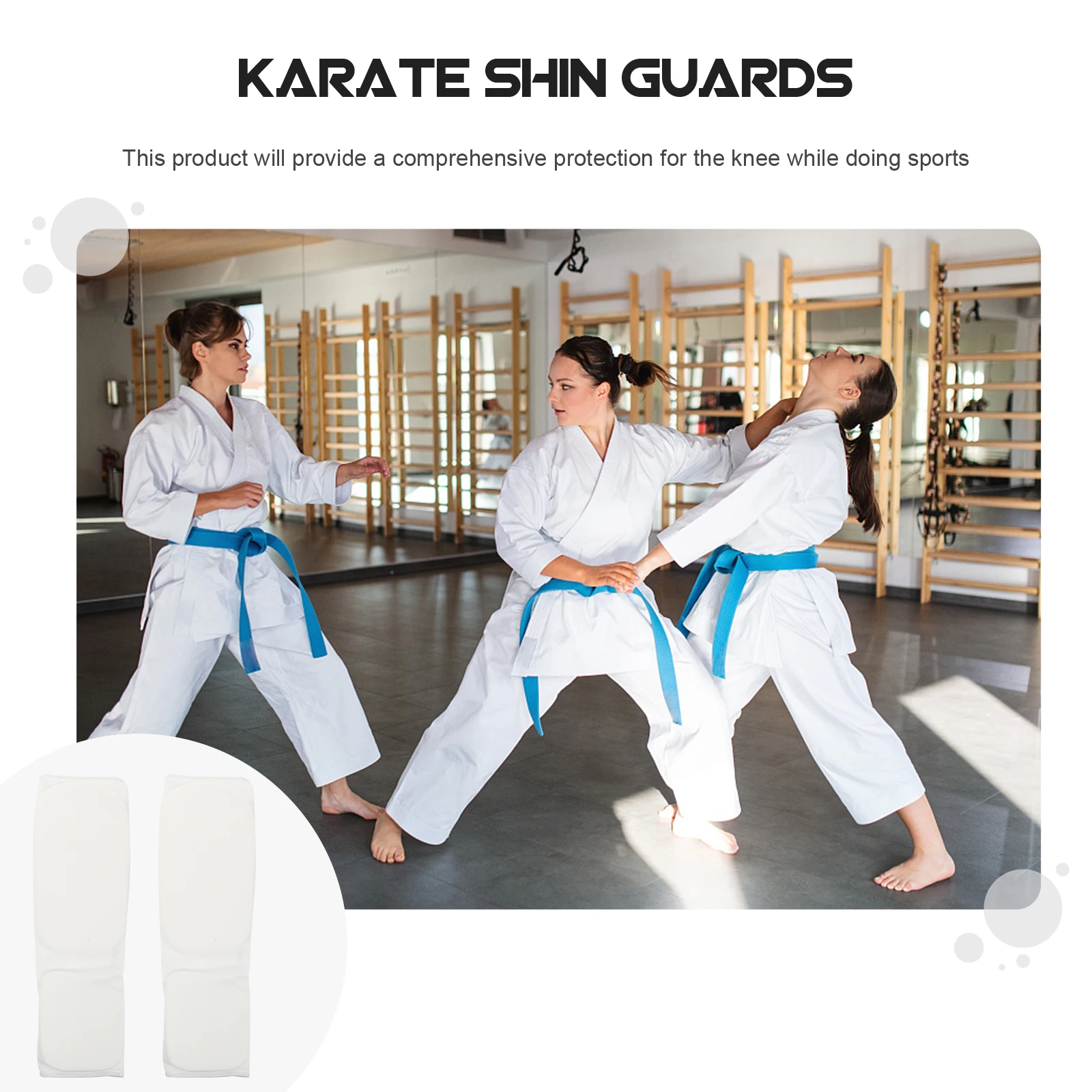 

1 пара щитков для каратэ, прочные защитные накладки, быстросохнущие, дышащие, удобные, защита для икр, спортивное снаряжение, подушечки для каратэ