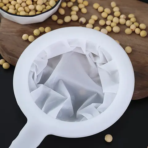 100/200/400 Mesh Nylon Food Juice Strainer with Handle Plastic Mesh Colander Mini Brine Shrimp Separation Net Kitchen Tool