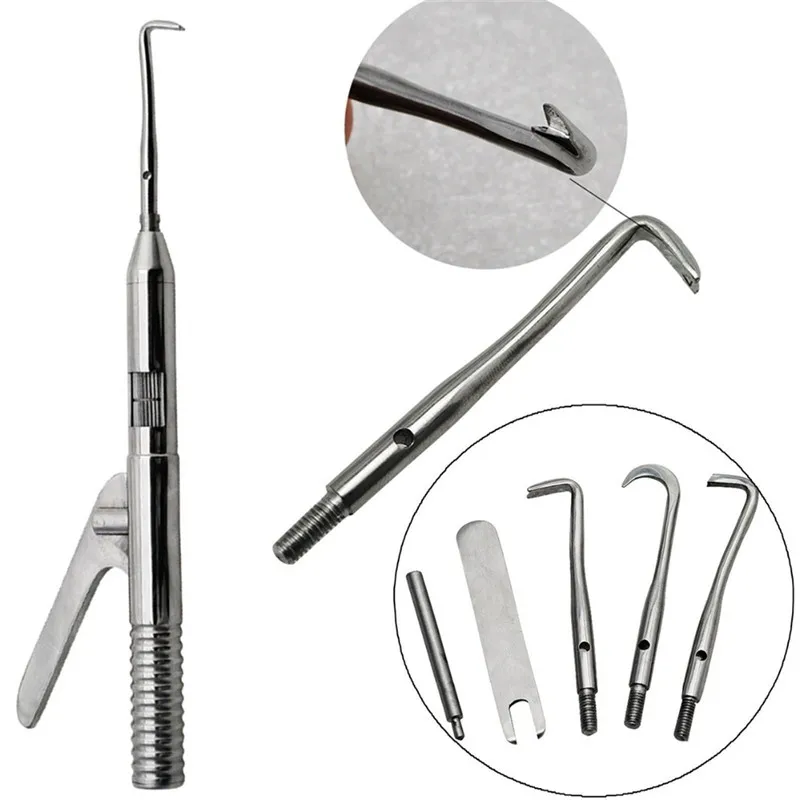 1Set Dental Automatic/ Manual Teeth Crown Remover Adjustable 4 Shifts Crown Remover Stainless Steel Lab Teeth Restoration Tool