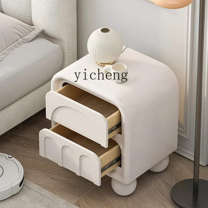 Bedside Table Light Luxury Bedroom Modern Simple Wabi Wind Bedside Storage LockerN10