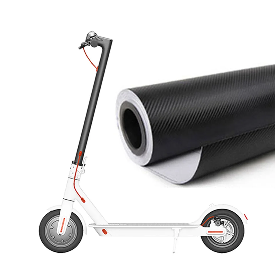 Adesivi 3D in fibra di carbonio 30cm x 127cm per Xiaomi M365 Pro Scooter elettrico decorazione decalcomania copertura adesivo avvolgere accessori per la pelle