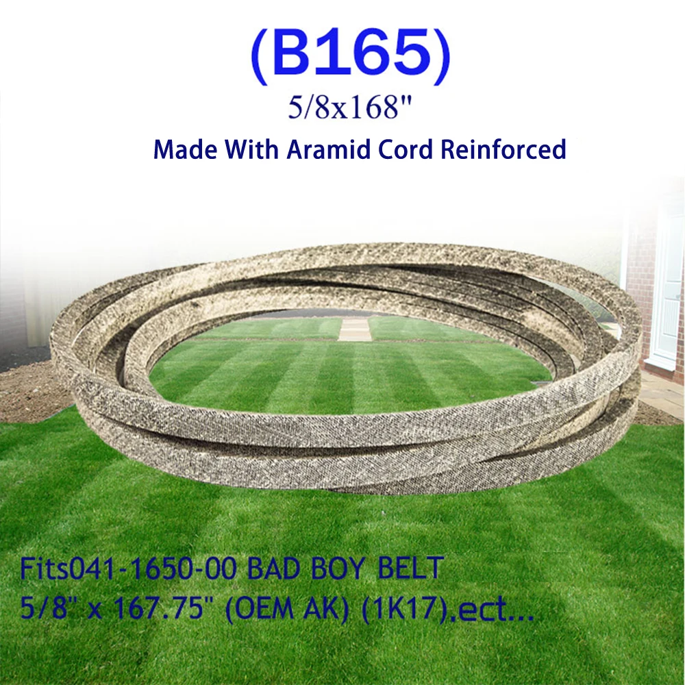 

Universal Replacement B165 Riding Lawn Mower Drive Belt 5/8"x168" Aramid Cord V Belt