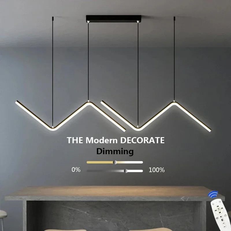 

Gold and Black Long Line LED Pendant Light for Home, Office, Kitchen, and Restaurant Decoration