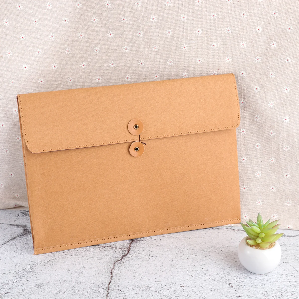 Bolso de arquivo de papel kraft saco de arquivamento à prova dwaterproof água organizador de documentos amarelo para escritório viagem escola casa saco de papel