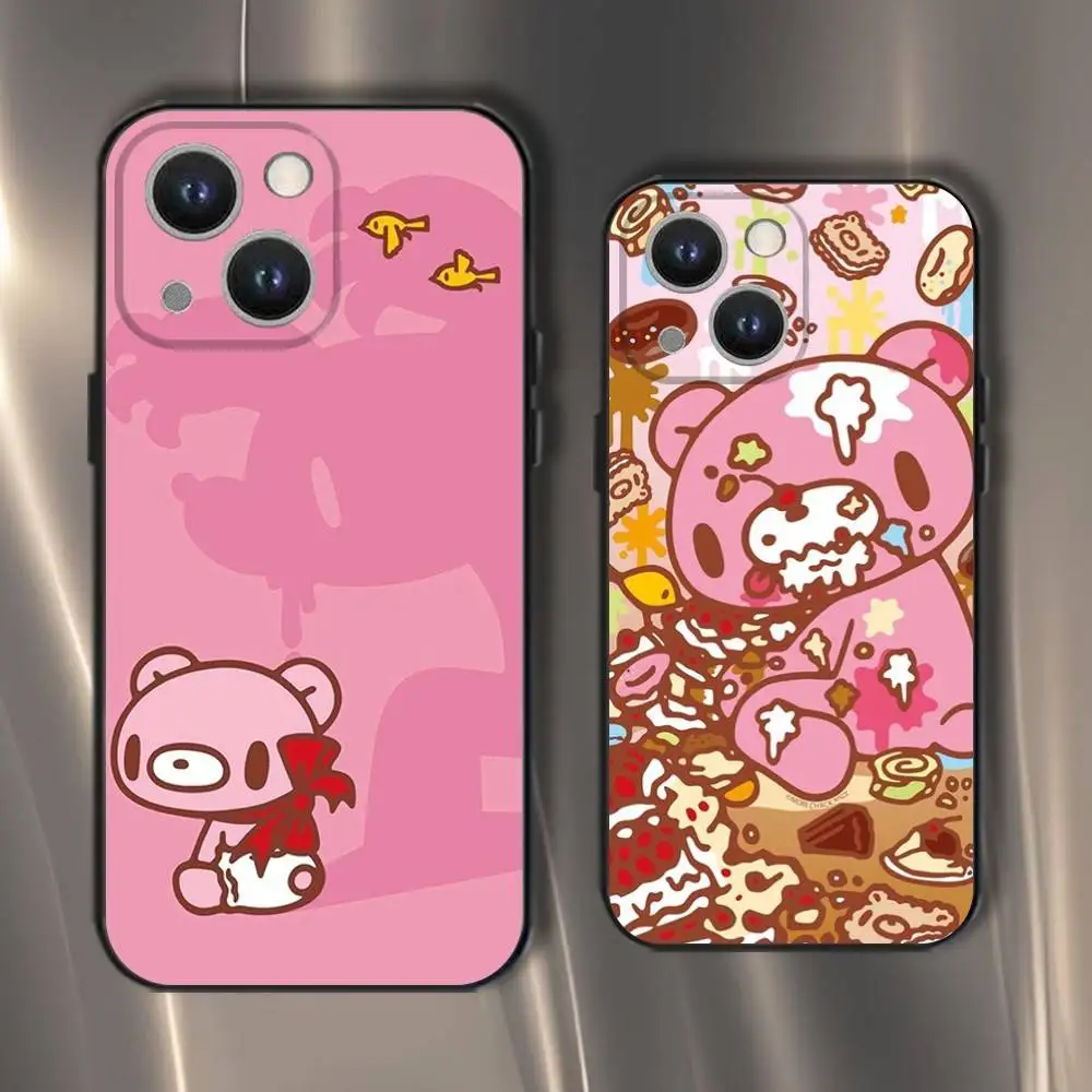 

Cute G-Gloomy Bear Phone Case For iPhone 16,15,14,13,12,11,Pro,XS,Max,XR,Plus,E,SE4,Mini Black Soft Cover