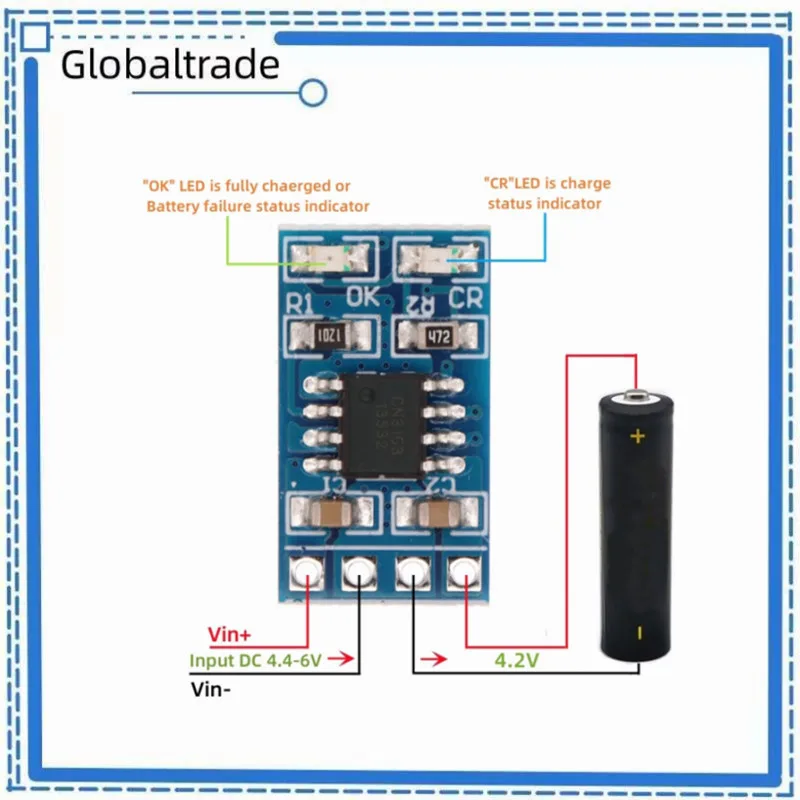 MPPT Solar Charge Controller 1A 4.2V 3.7V 18650 LiPo Li-ion Lithium Battery Charger Module SD05CRMA Solar Panel Battery Charging