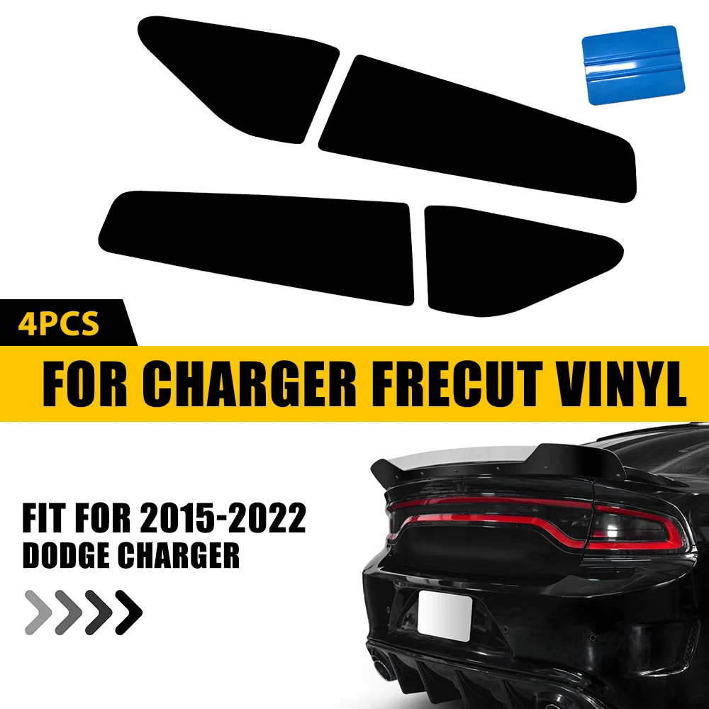 4Pcs/set For Dodge Charger 2015 2016 2017 2018 2019 2020 2021 2022 Accessories Car Light Taillight Tint Vinyl Decal Sticker