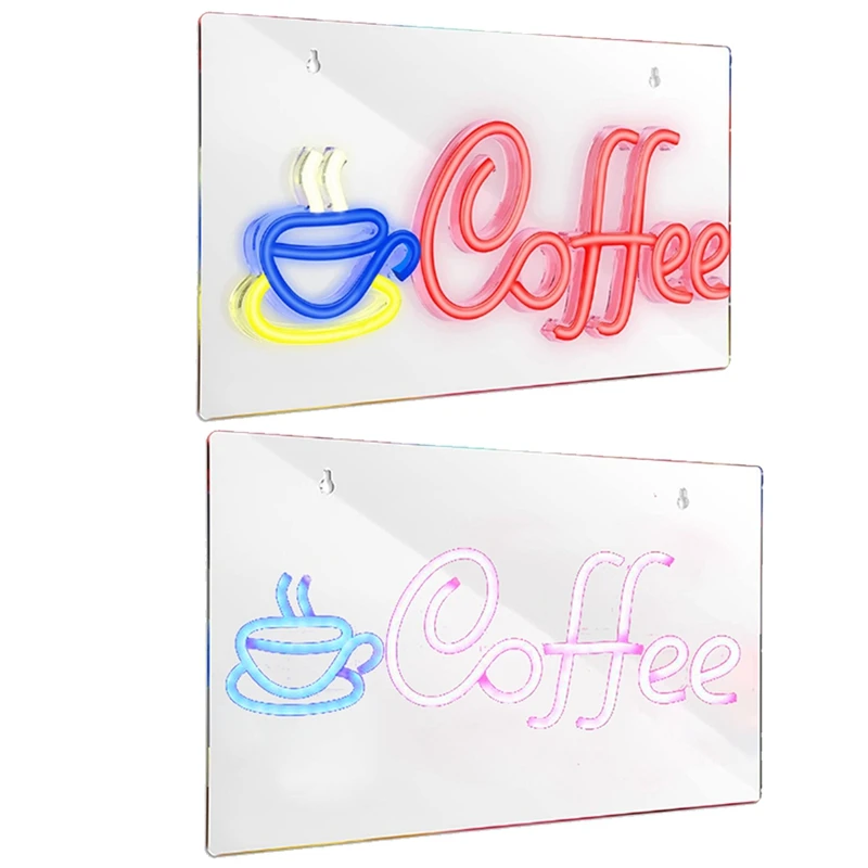 SEWS-Coffee Neon Sign USB Powered Coffee Sign LED Camping Light LED Sign For Wall Decor Restaurant Hotel Bar Wedding Party