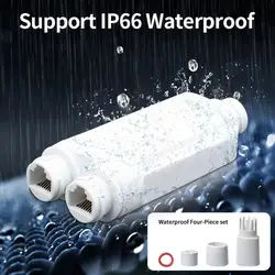 Repetidor POE impermeable de 2 puertos, extensor IP66 de 10/100Mbps de 1 a 2 PoE con IEEE802.3af/at 48V para exteriores, para cámara de interruptor POE