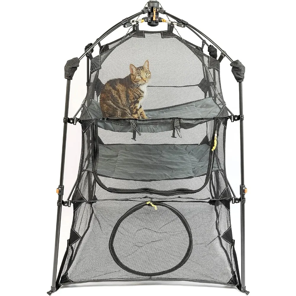 

Cat Enclosure Kitten and Cat Playpen for Indoor Cats, Cage Outdoor Catio | Cat Tent for Outside or Inside | Portable and Fol