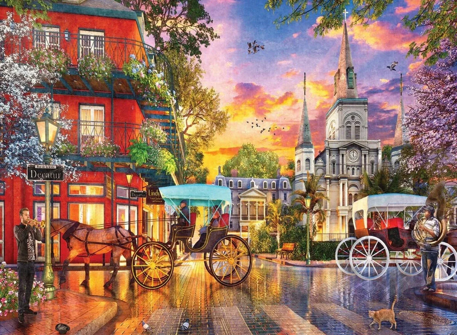 520/500/300 Pieces Wooden Puzzle for Sunset in France Jigsaw Puzzles for Challenging Family Activity Games Party Birthday Gift