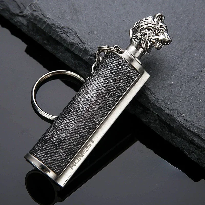 10000 Match Keychain Cigarette Lighter Kerosene Lighters Flame Torch Lighter Portable Metal Smoking Accessories New Gift For Men