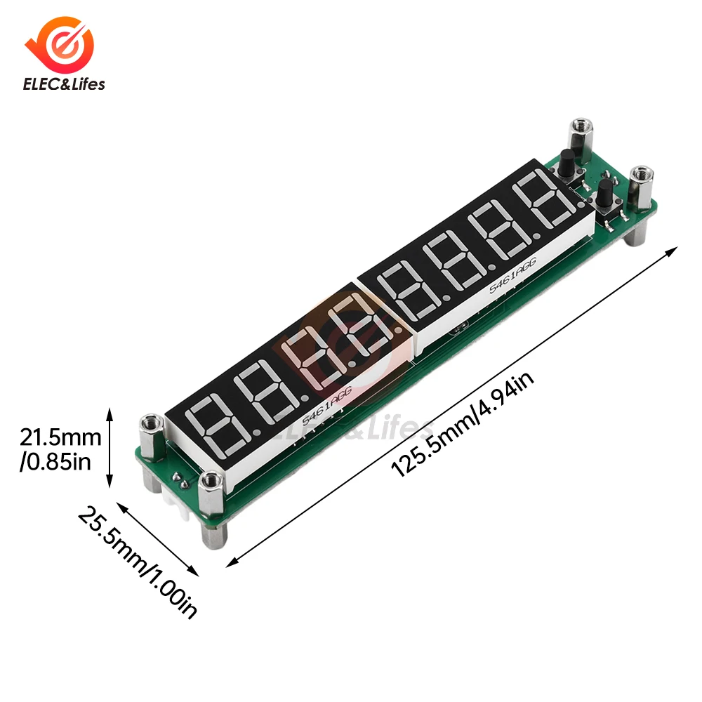 Imagem -03 - Signal Frequency Counter com Display Led Cymeter Digital Medidor Tester Vermelho Verde Azul 01 a 60mhz dc 8v15v 20mhz2400mhz rf