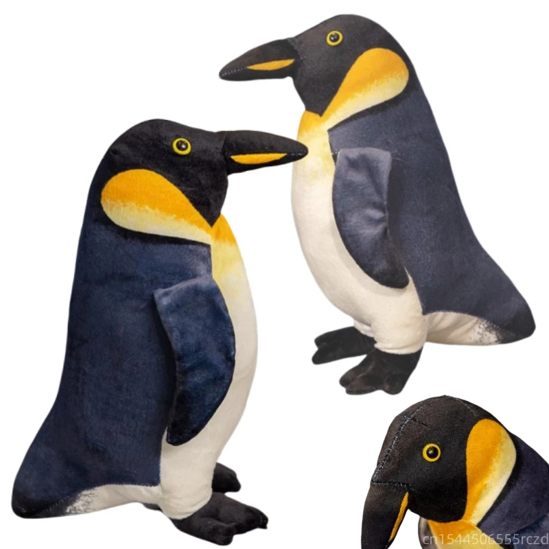 25/35cm Kawaii Real Emperor Penguin Plush Doll Pillow Realistic Black White Standing Penguin Plush Toy Gift For Boys And Girls