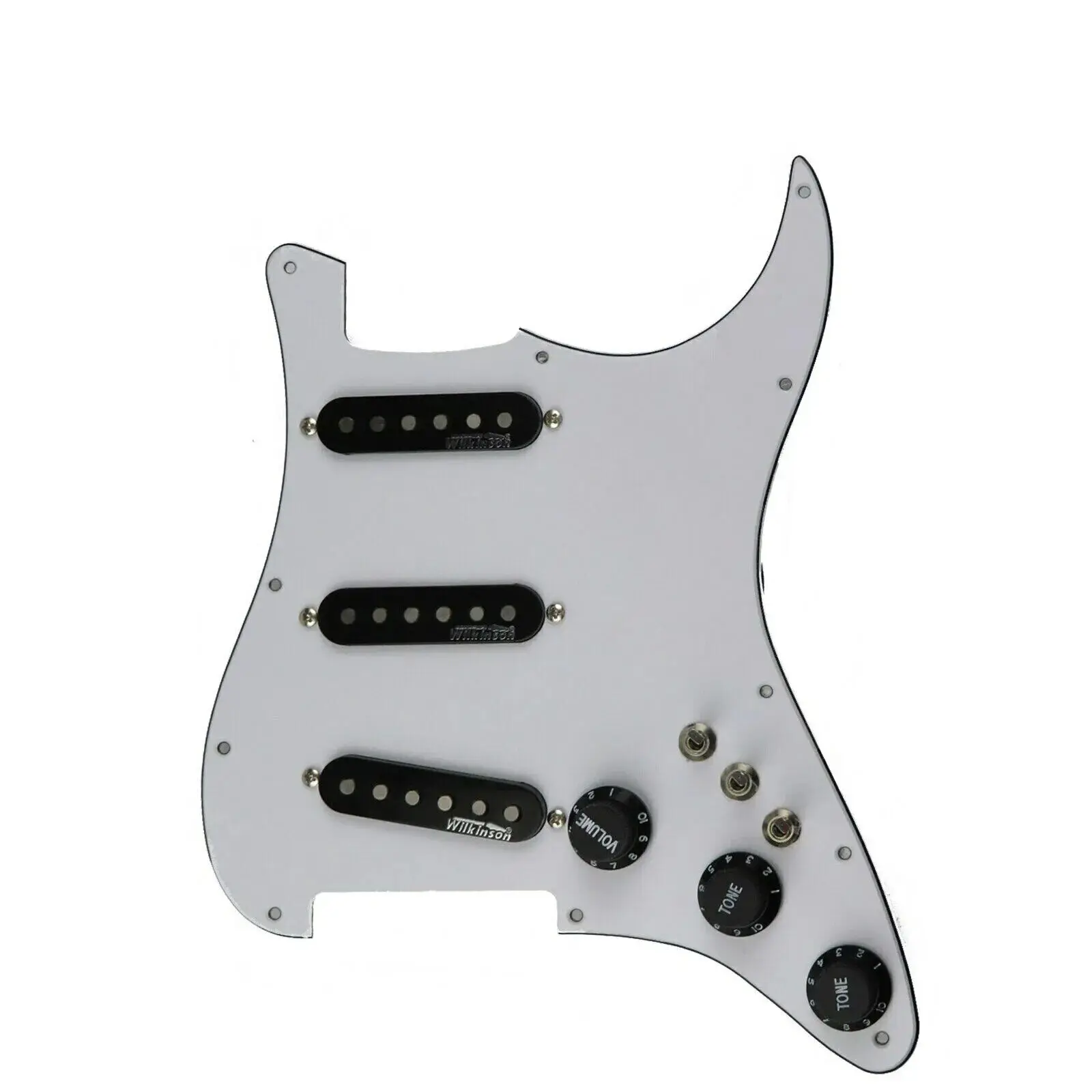 

Prewired Loaded Pickguard W/ Alnico 5 Single Coil Pickups Set for ST Electric Guitars Replacement Parts