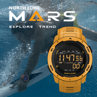 North EDGE Outdoor Sports Men's Electronic Watch Waterproof 50m Calorimeter Alarm Clock Backlight Countdown Automatic Calendar