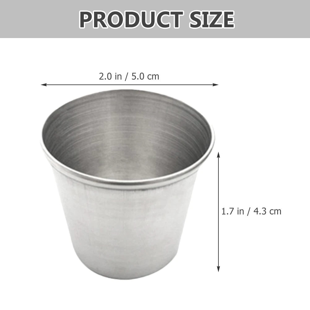 

18pcs Stainless Steel Pint Cups Unbreakable Drinking Cups For Beer Coffee Water Juice Rustproof Metal Glasses Household
