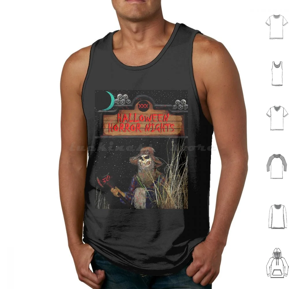 Halloween Horror Nights 30 Poster Art A Tank Tops Vest Sleeveless Halloween Horror Nights 30 Landscape Spooky Scary Universal