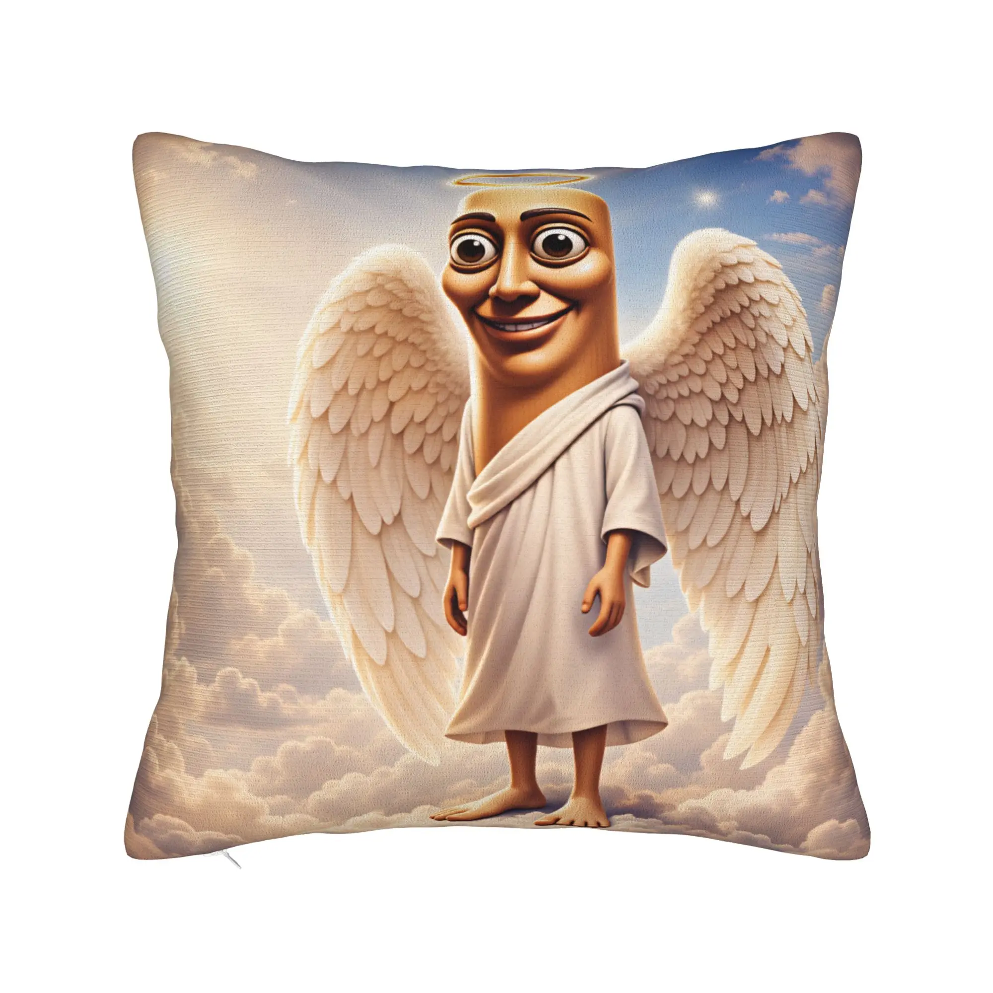 Pillow Case Tung Tung Sahur Angel Heaven Wings Halo Soft  Pillow Cover For Sofa Bedroom Home Decor Kawaii Pillowcases